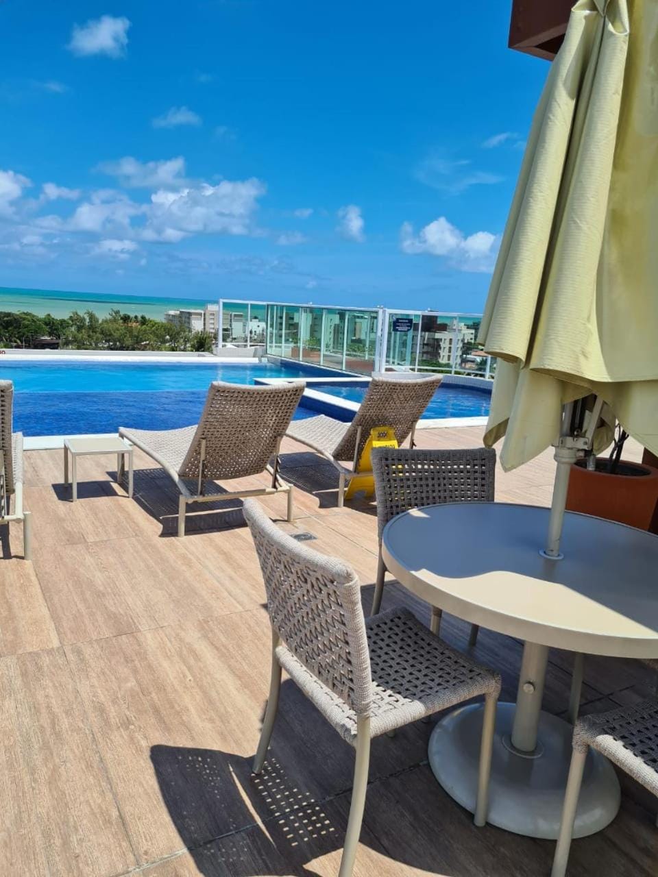 Pool view, Sea view, Swimming pool, sunbed