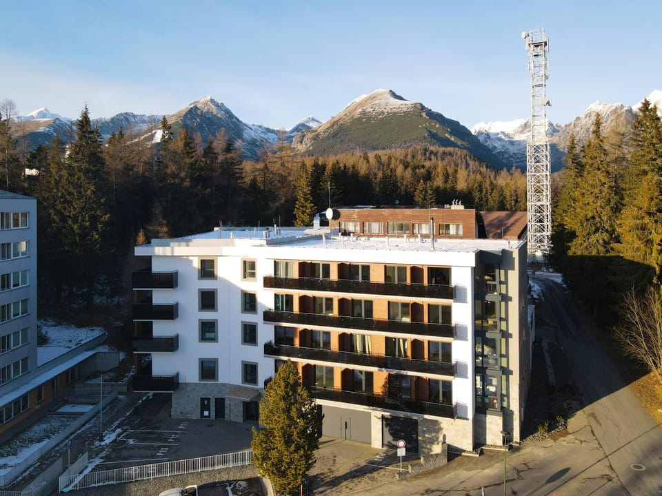 Property building, Neighbourhood, Winter, Mountain view