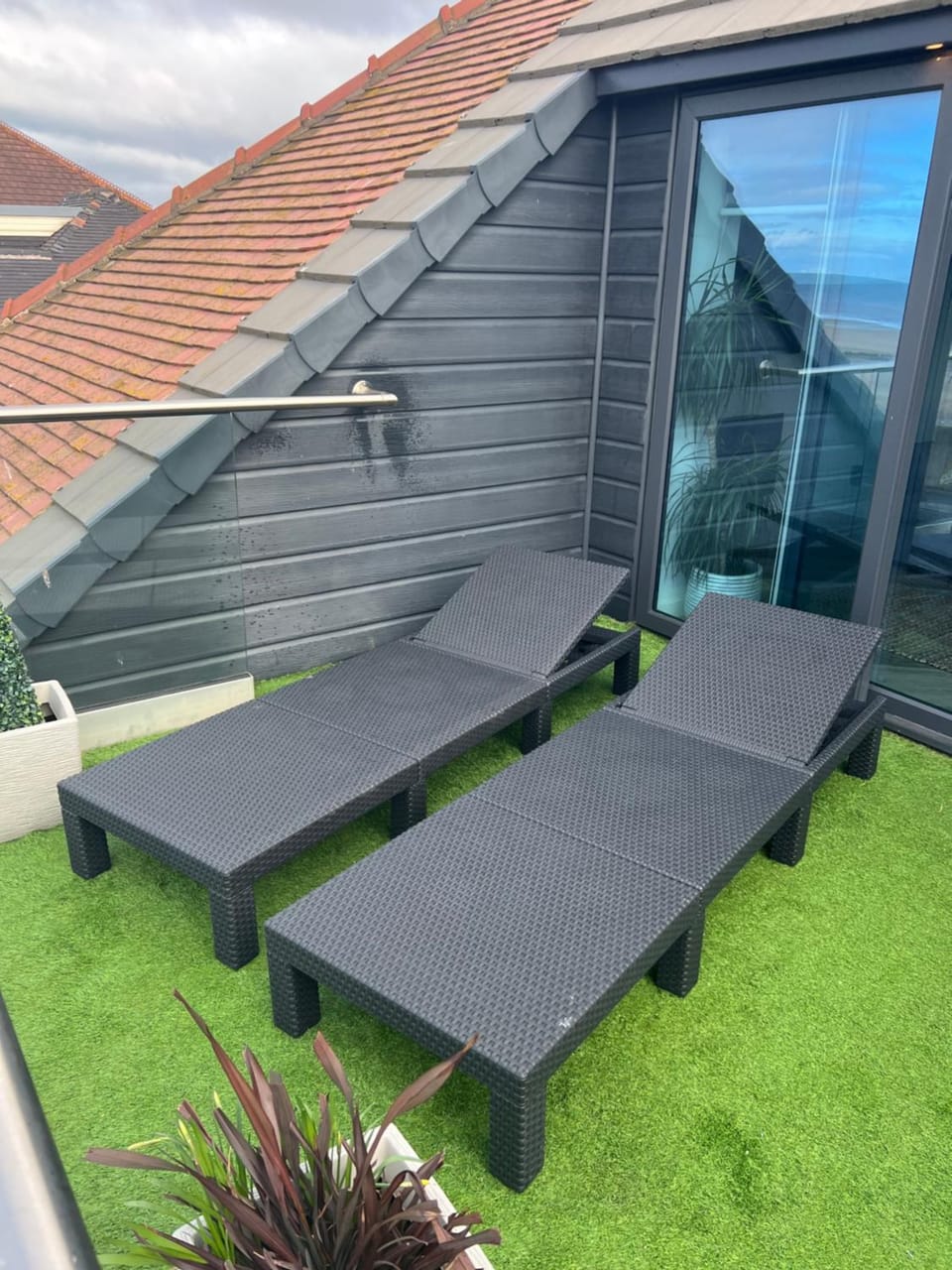 Balcony/Terrace, Seating area, Sea view, Sunset, hair dresser, sunbed