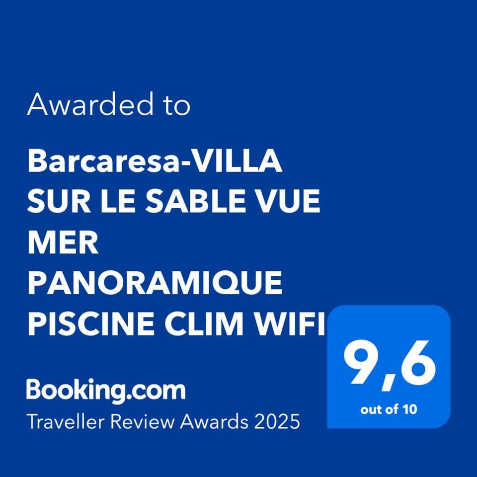 Barcaresa-VILLA SUR LE SABLE VUE MER PANORAMIQUE PISCINE CLIM WIFI Villa in Le Barcarès