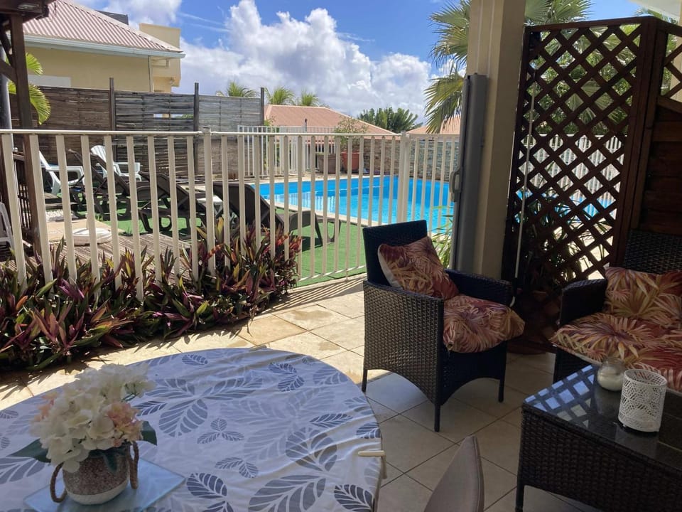 Patio, Balcony/Terrace, Pool view