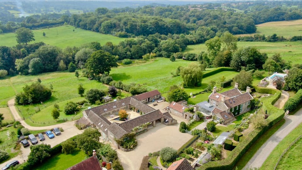 Property building, Spring, Day, Neighbourhood, Natural landscape, Bird's eye view