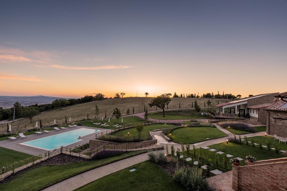 Pool view, Sunset