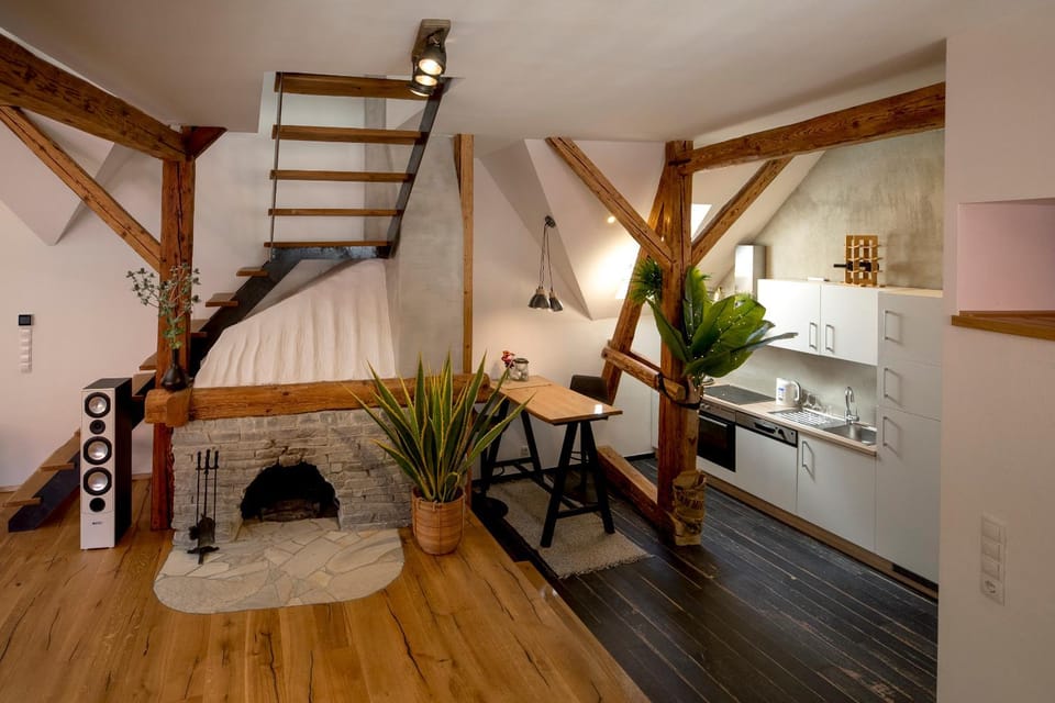 Living room, flat iron, kitchen