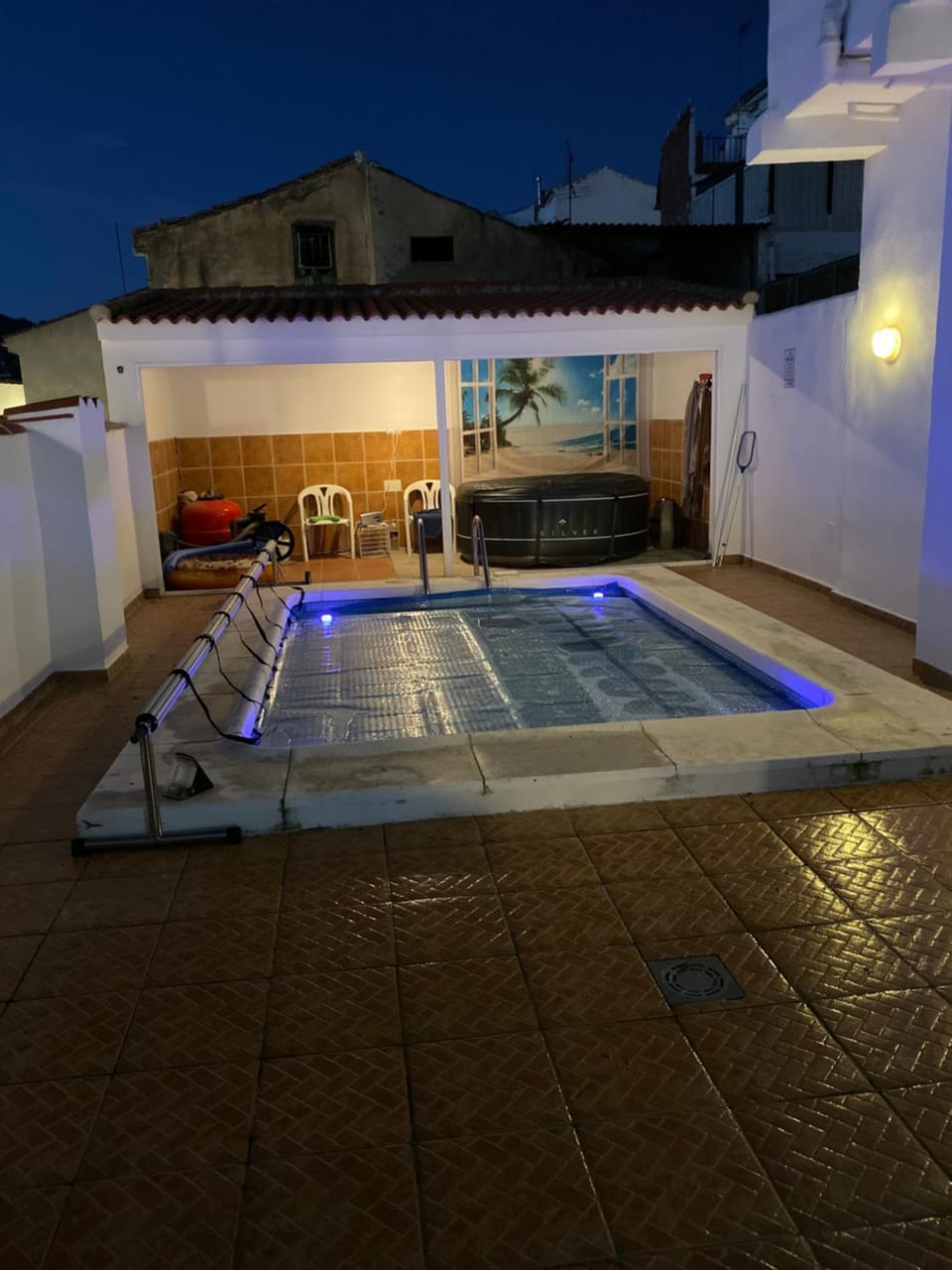 Night, Swimming pool