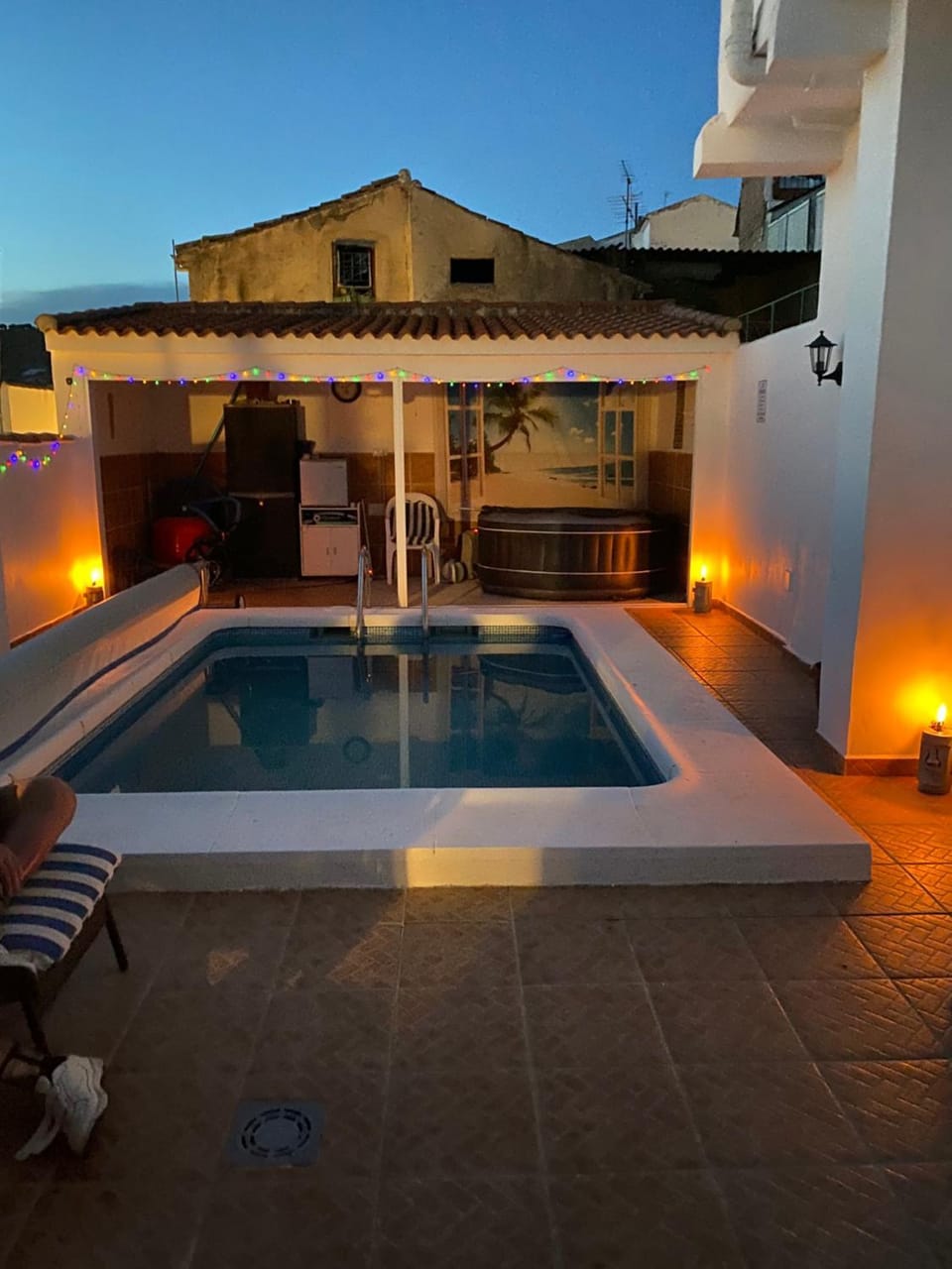 Swimming pool, Sunset