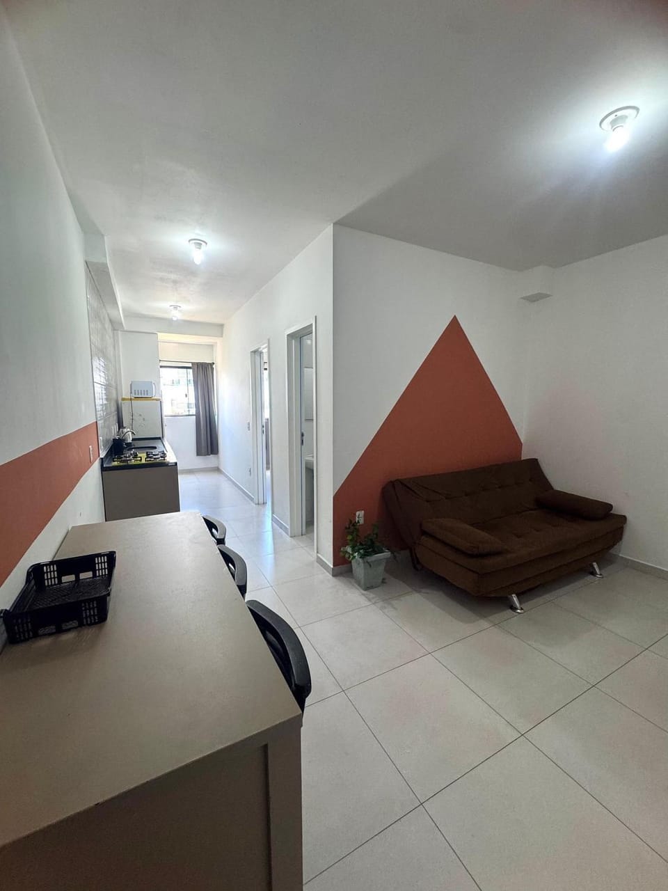 Kitchen or kitchenette, Living room, Seating area