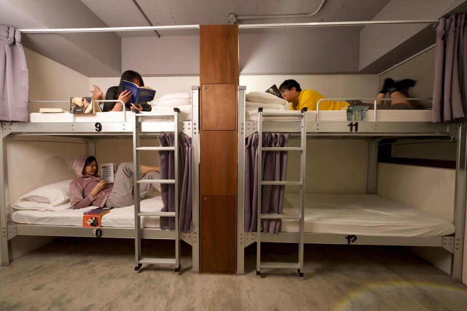 Bed, People, Bedroom, group of guests, bunk bed, wardrobe