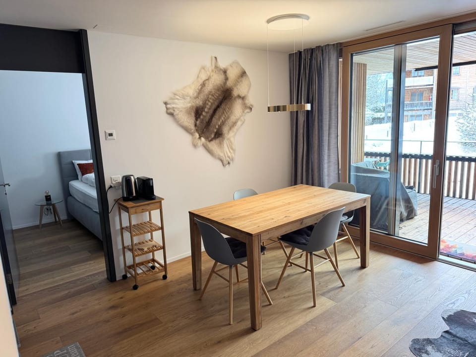 Beautiful Sunny New 1 Bed Apt (2.5Zim). Ski in/out Apartment in Canton of Grisons