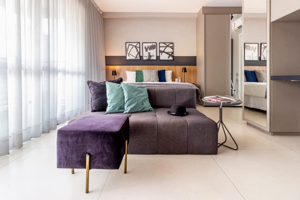 Bed, Day, Living room, Seating area, Bedroom, air conditioner