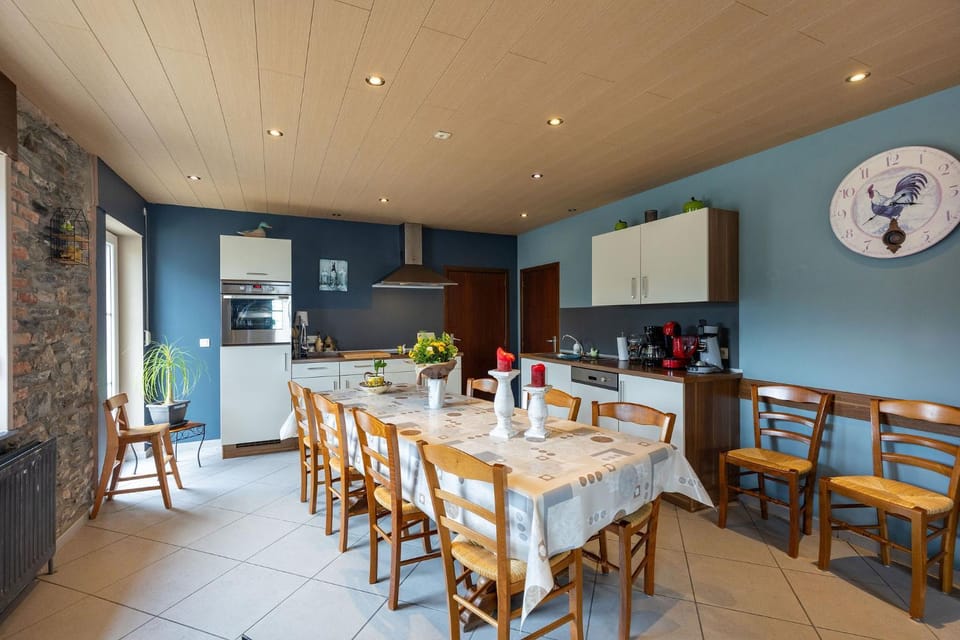 Dining area, stove, kitchen