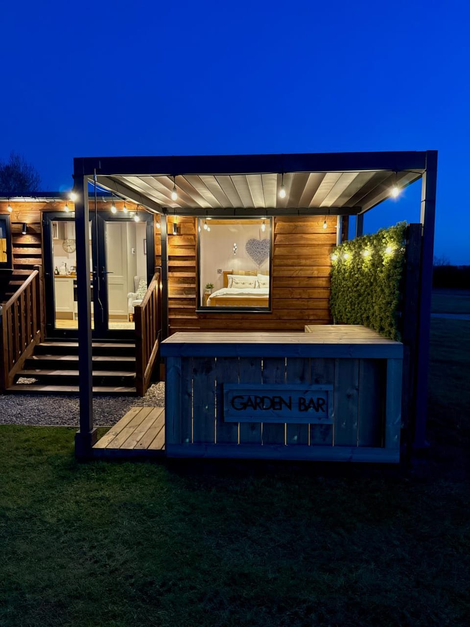 Property building, Patio, Night