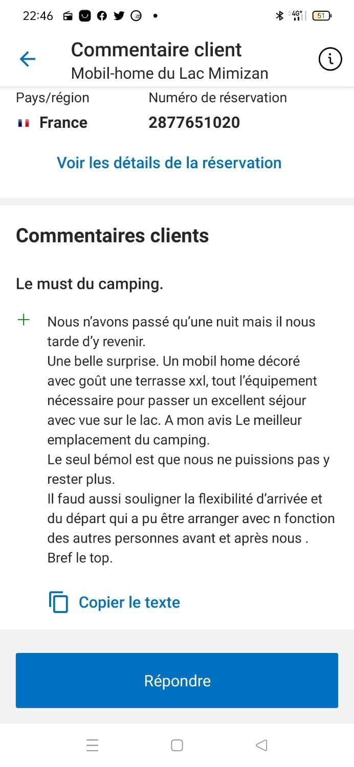 Mobil-home du Lac Mimizan Campground/ 
RV Resort in Mimizan