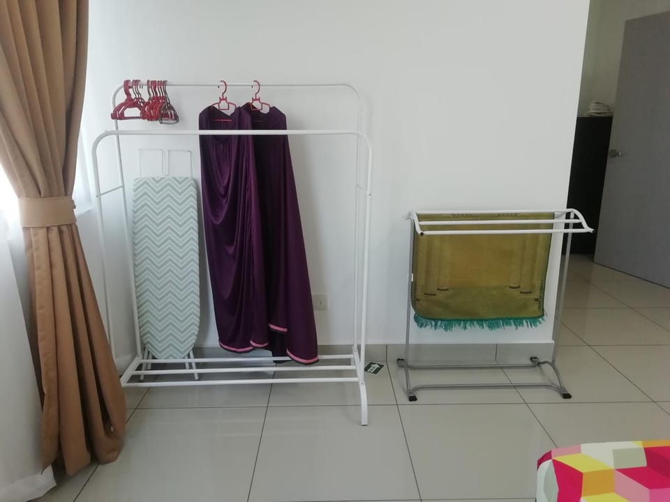 Bedroom, furniture, towels, wardrobe