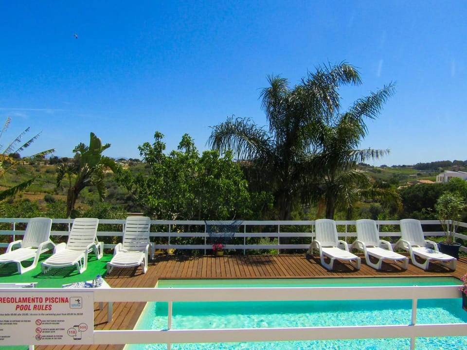 Natural landscape, Pool view, Swimming pool, sunbed