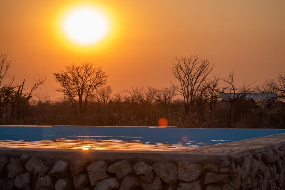 Swimming pool, Sunset
