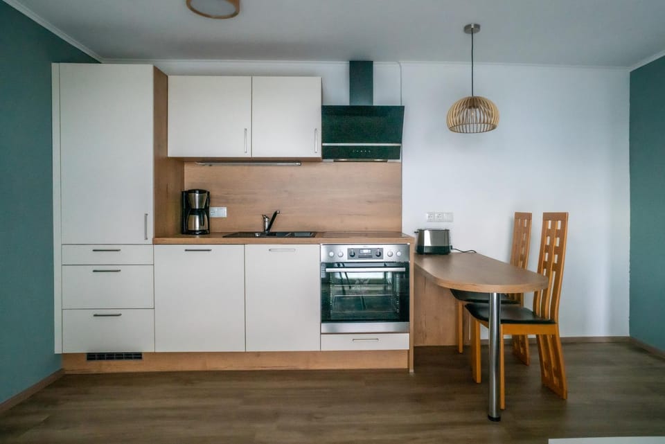 Kitchen or kitchenette, Living room, Dining area