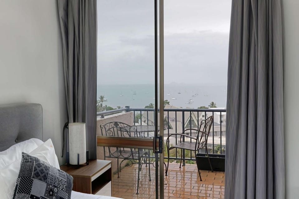 Patio, Bed, View (from property/room), Balcony/Terrace, Seating area, Sea view