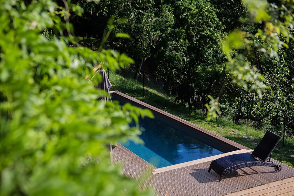 Property building, Living room, Swimming pool