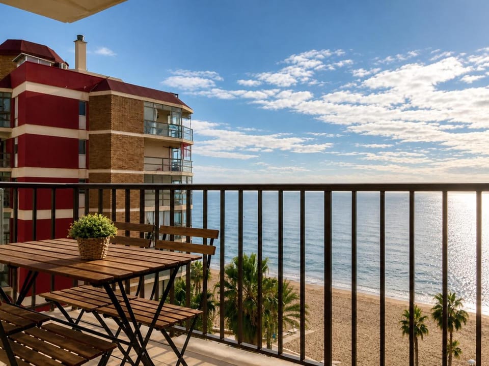 Property building, Patio, Balcony/Terrace, Beach, Sea view