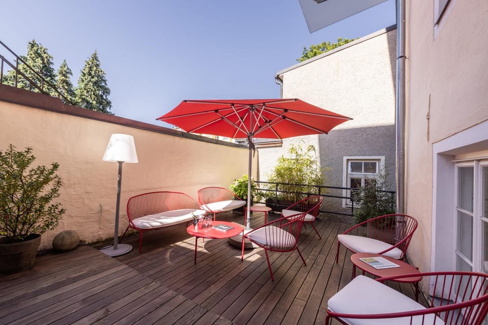 Property building, Patio, Day, View (from property/room), Balcony/Terrace, Balcony/Terrace, Seating area