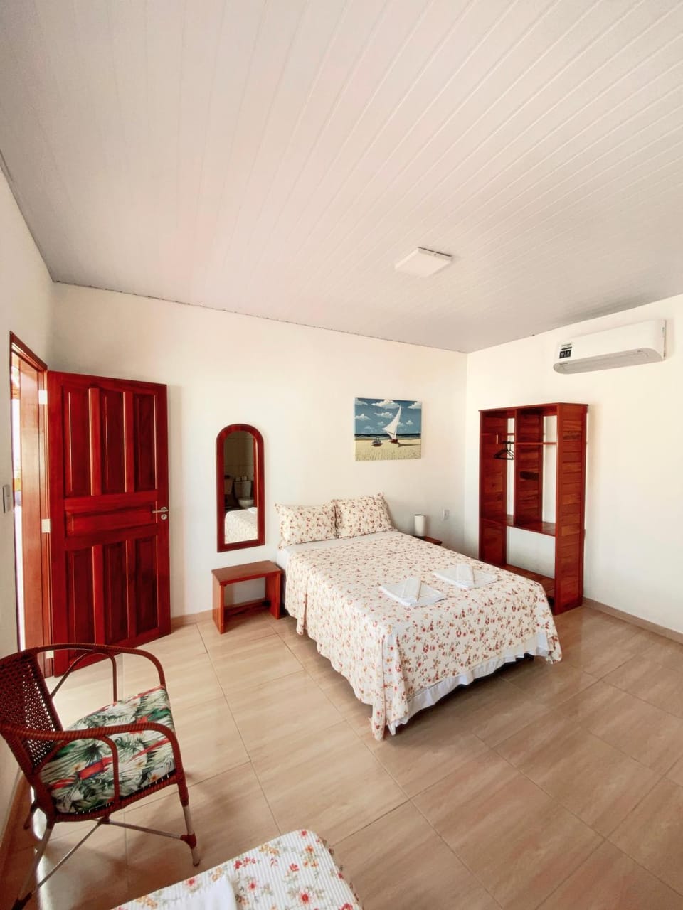 Bed, Photo of the whole room, Bedroom, wardrobe, air conditioner