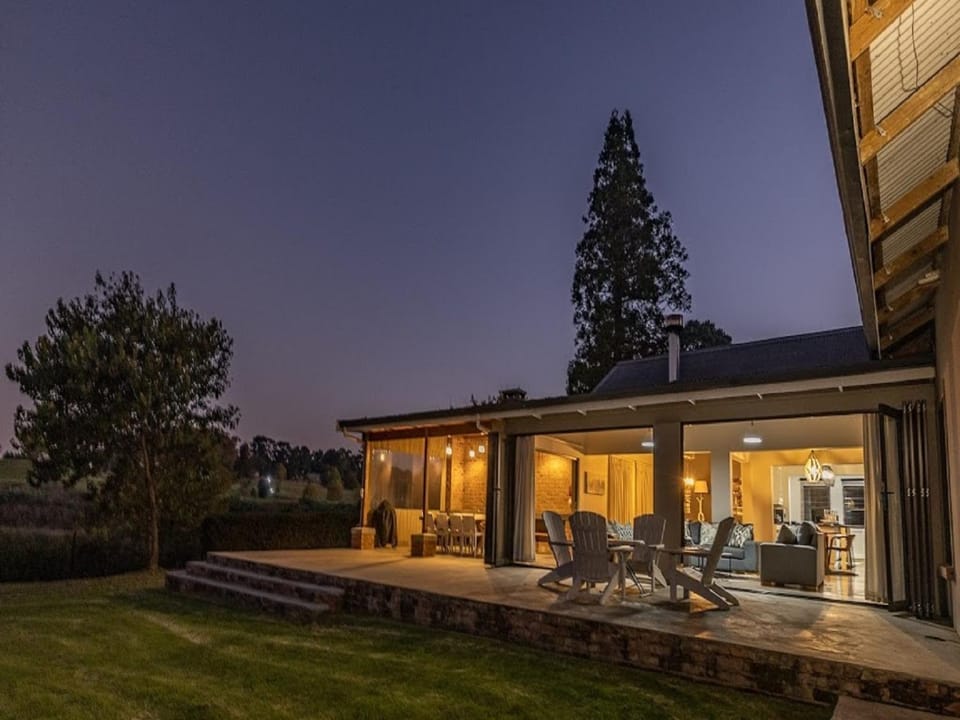 Property building, Patio, Night, Garden, Dining area, Garden view