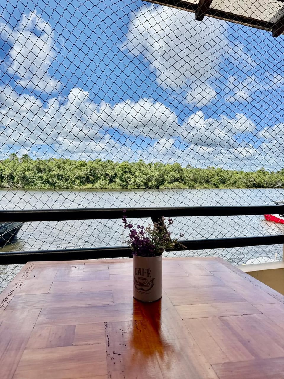 Natural landscape, View (from property/room), Balcony/Terrace, Dining area, River view