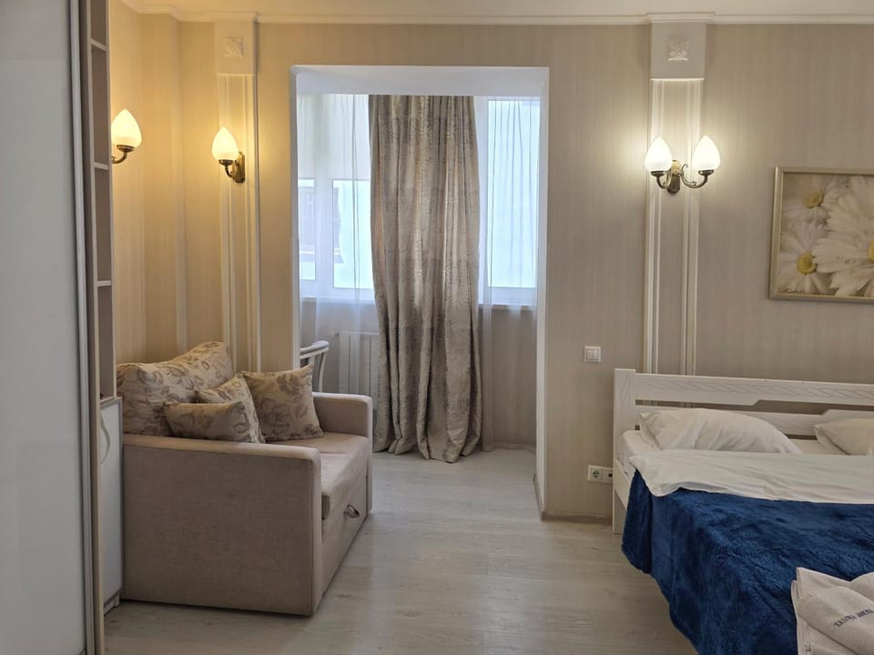 Bed, Living room, Bedroom