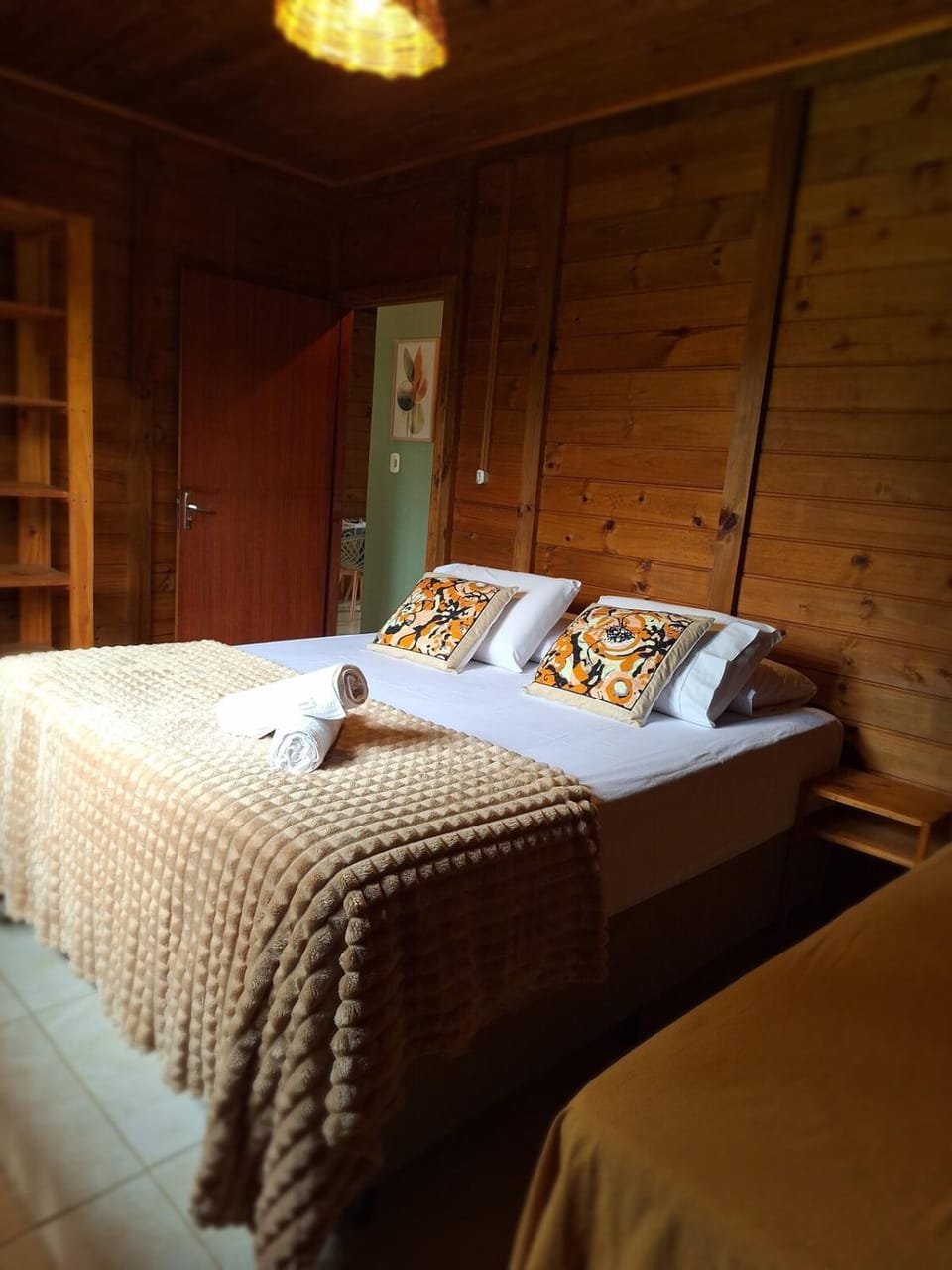 Bed, Photo of the whole room, Bedroom, towels, wardrobe, air conditioner