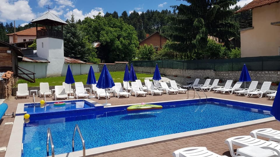 Patio, Day, Beach, Pool view, Swimming pool, sunbed