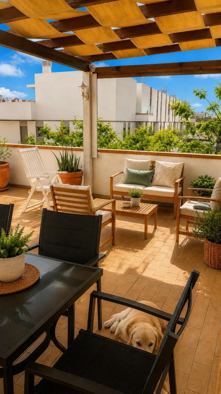 Patio, Day, Balcony/Terrace, Seating area