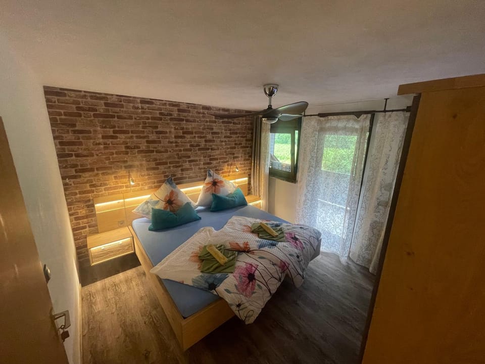 Bed, Photo of the whole room, Bedroom, towels, wardrobe