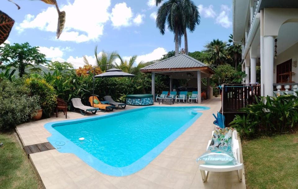 Patio, Pool view, Swimming pool, sunbed