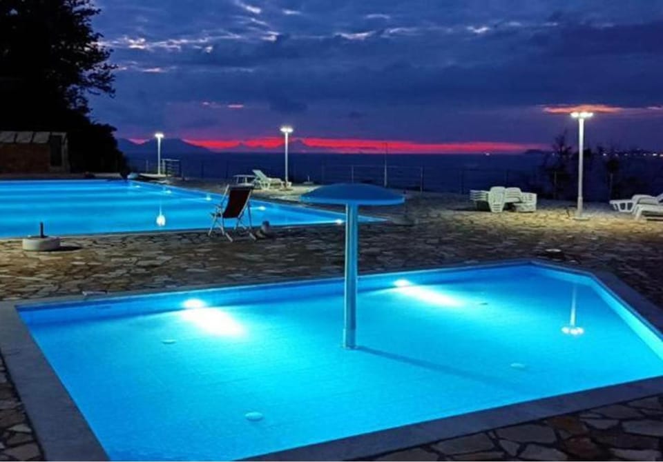 Swimming pool, Sunset
