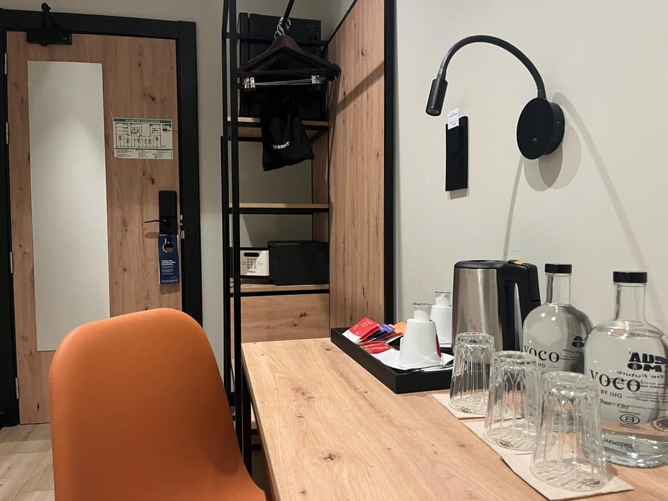 Seating area, wardrobe
