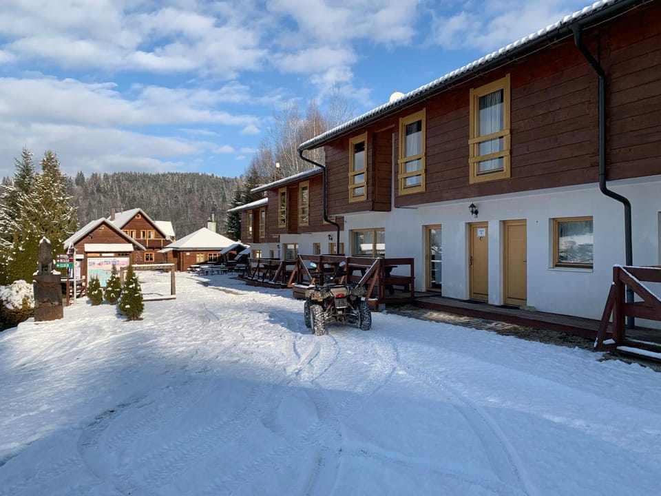 Property building, Natural landscape, Winter, Mountain view