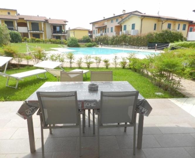 Patio, Pool view