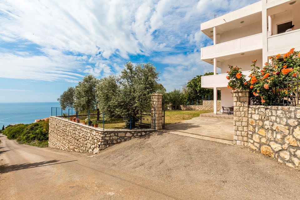 Patio, Facade/entrance, Sea view