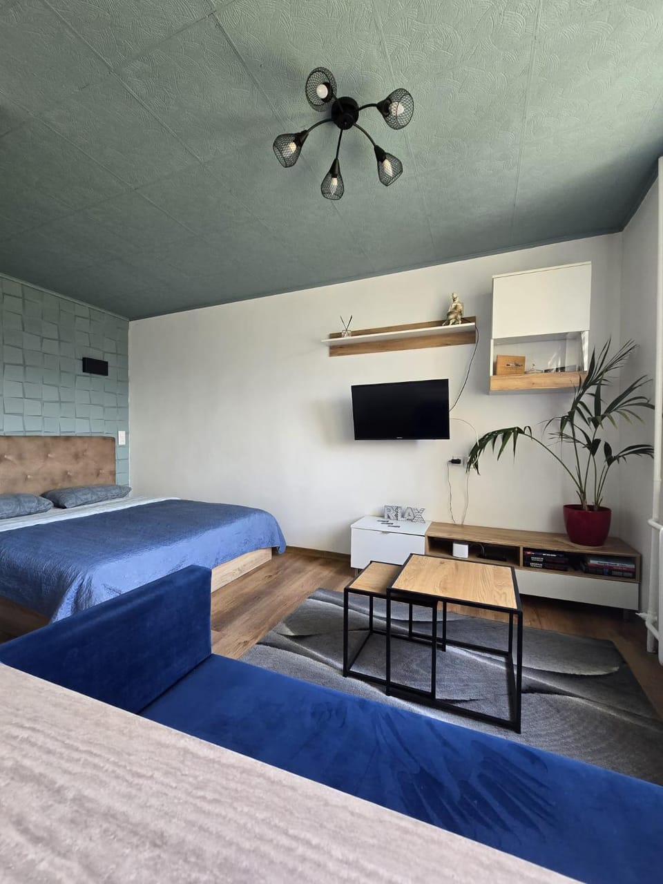 Bed, TV and multimedia, Living room, Bedroom