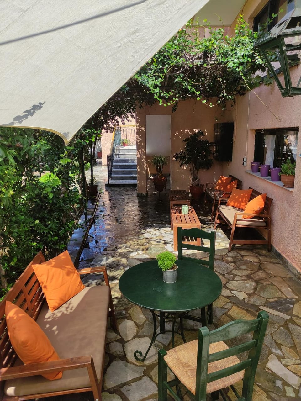 Patio, Garden, Seating area, Inner courtyard view
