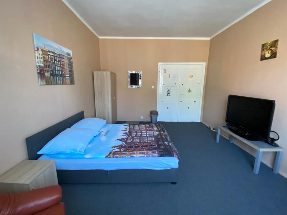 Bed, TV and multimedia, Photo of the whole room, Bedroom