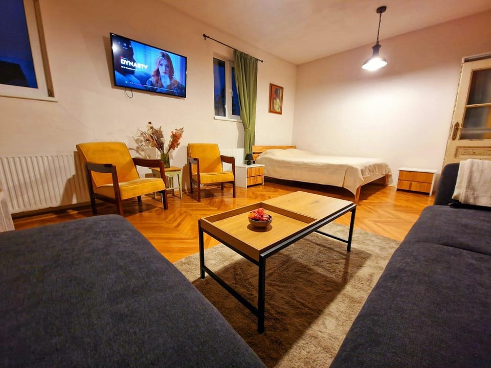 Bed, TV and multimedia, Living room, Photo of the whole room, Seating area