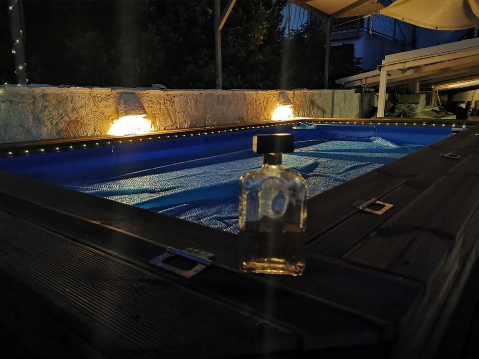 Night, Natural landscape, Swimming pool