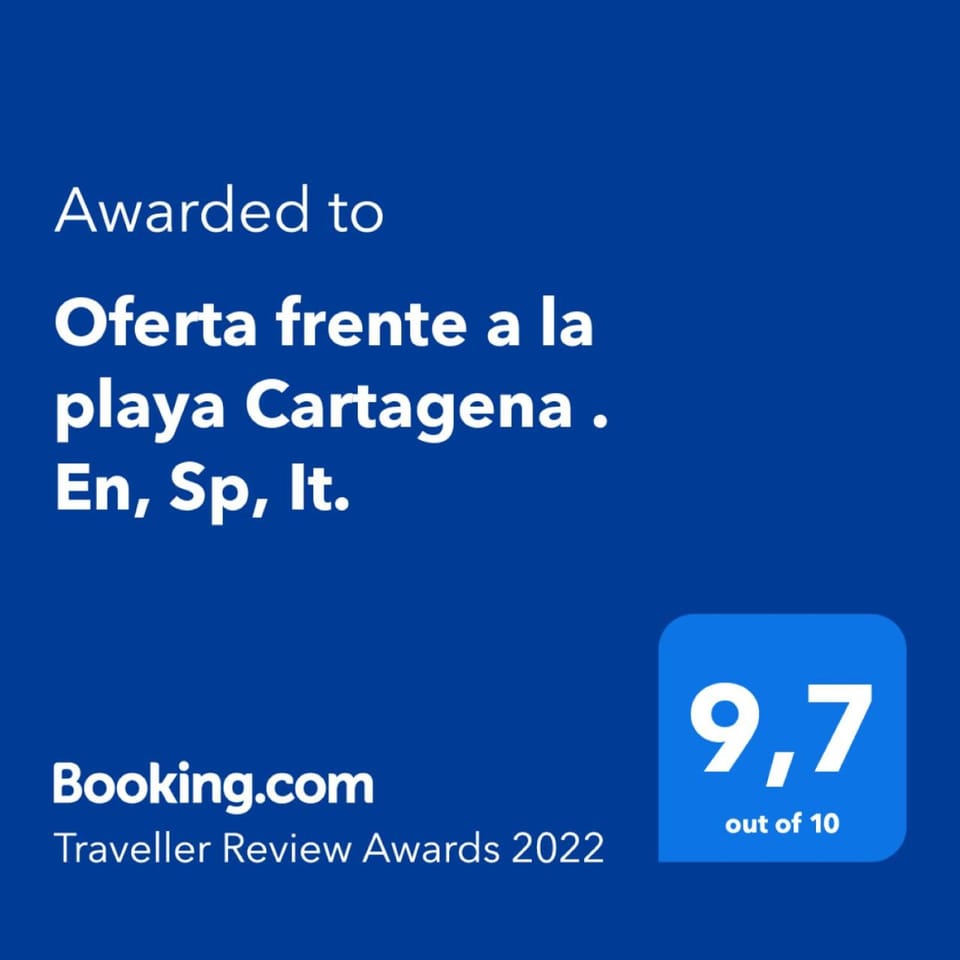 Oferta frente a la playa Cartagena . En, Sp, It. Apartment in Cartagena