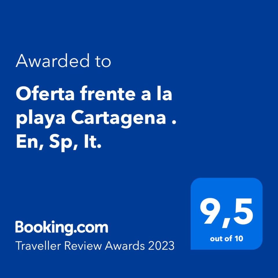 Oferta frente a la playa Cartagena . En, Sp, It. Apartment in Cartagena