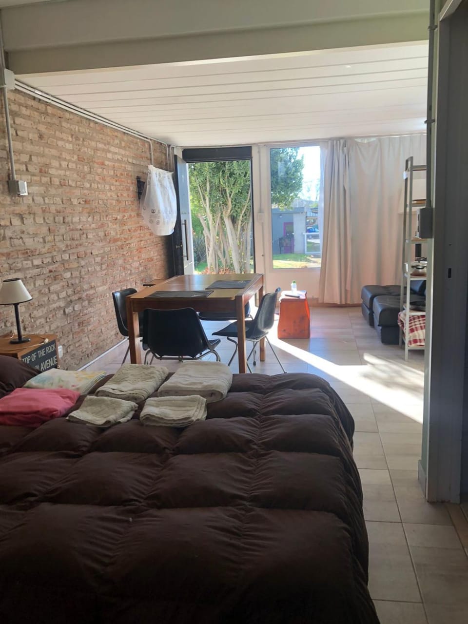 Bed, Living room, Bedroom