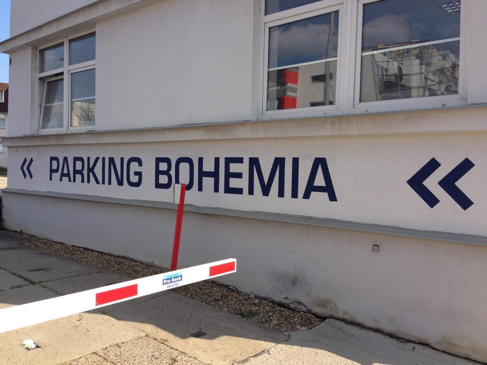 Facade/entrance, Property logo or sign, Parking