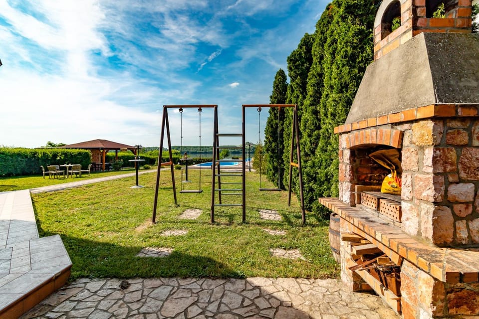 Children play ground, Garden, Pool view
