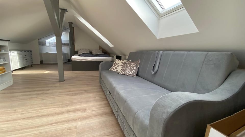 Bed, Living room, Photo of the whole room, Seating area, Bedroom